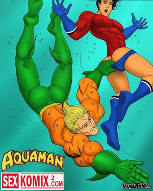 Порно комикс Аквамен.