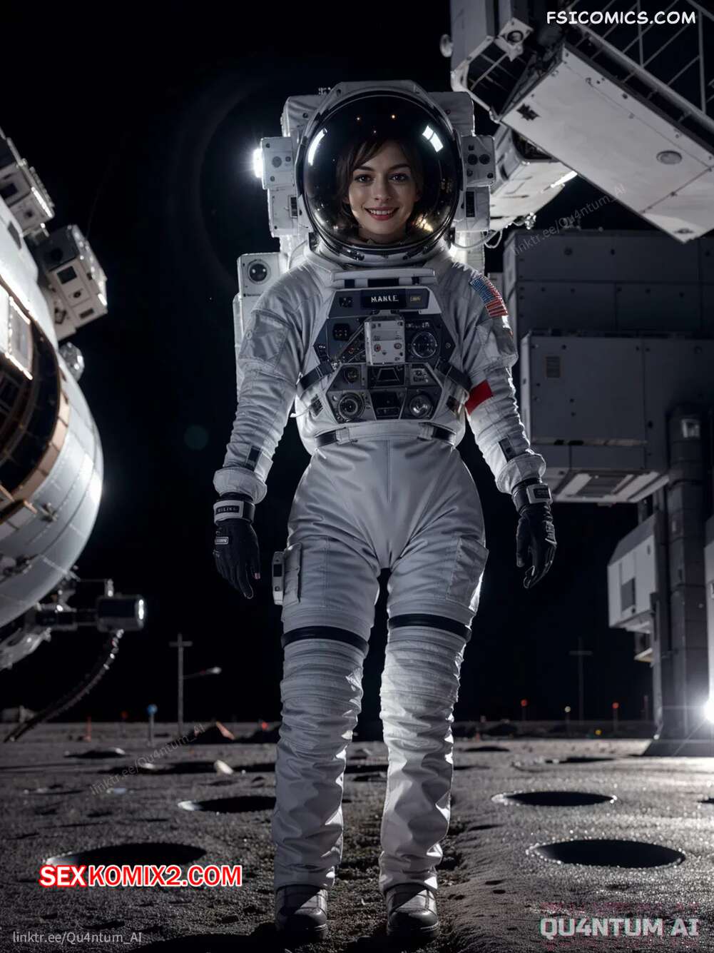 Порно комикс Anne Hathaway. Interstellar. QuantumAI