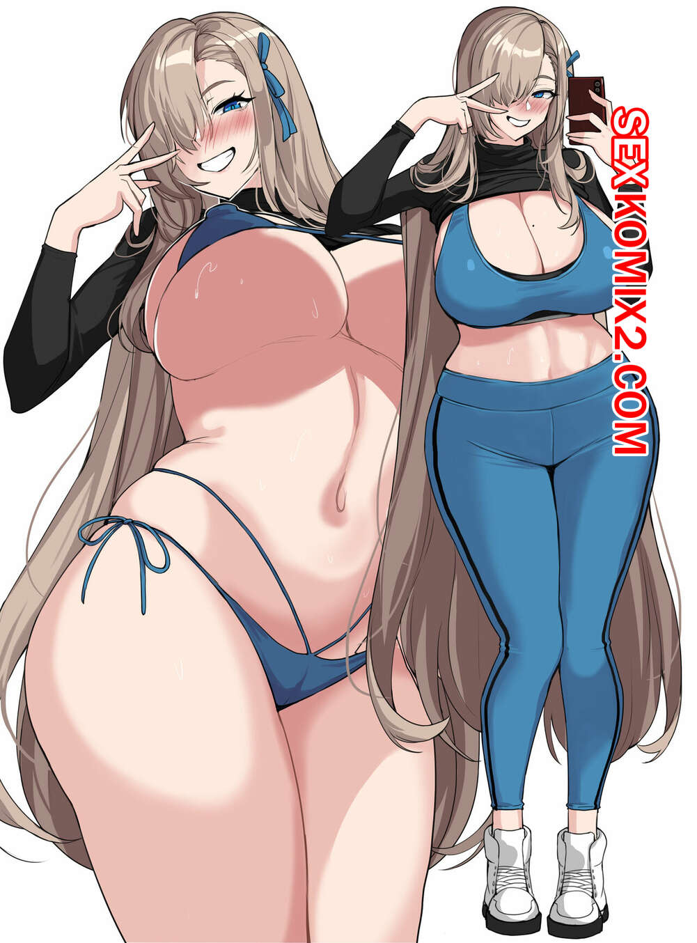 Порно комикс Blue Archive. Asuna and Karin