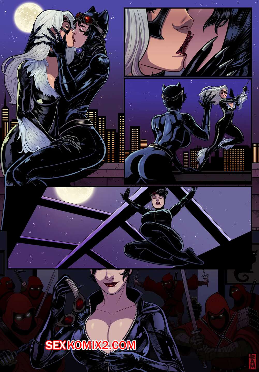 Порно комикс Catwoman x Black Cat comic