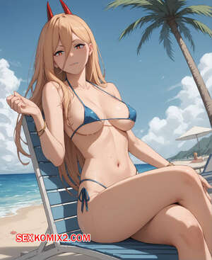 Порно комикс Chainsaw Man. Power. Fun on the Beach. TemptArt