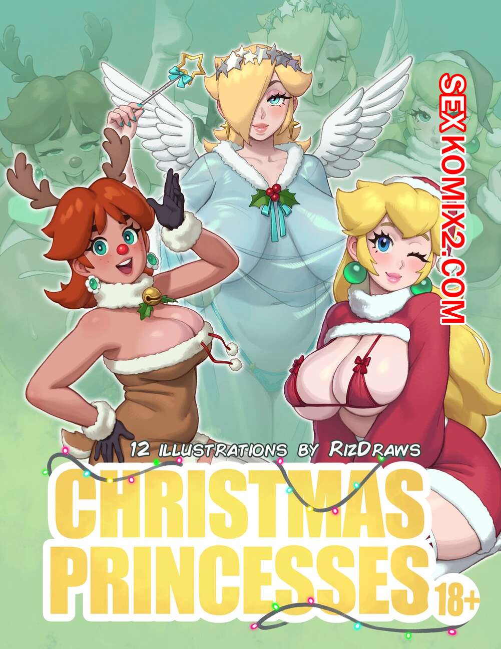 Порно комикс Christmas Princess Set. Super Mario Brothers. Rizdraws