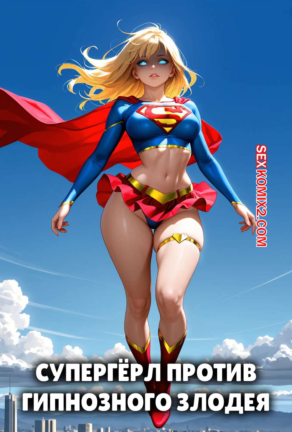 Порно комикс DC. Супергерл против гипнозного злодея. Часть 1. DeviantapeArt.
