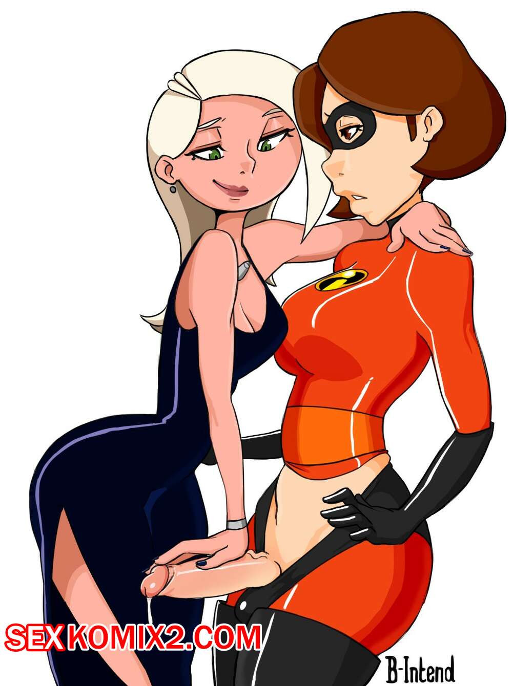 Порно комикс Эластигёрл и Мираж. Elastigirl and Mirage