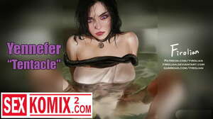 Порно комикс Йеннифэр. Тентакли Ведьмак.