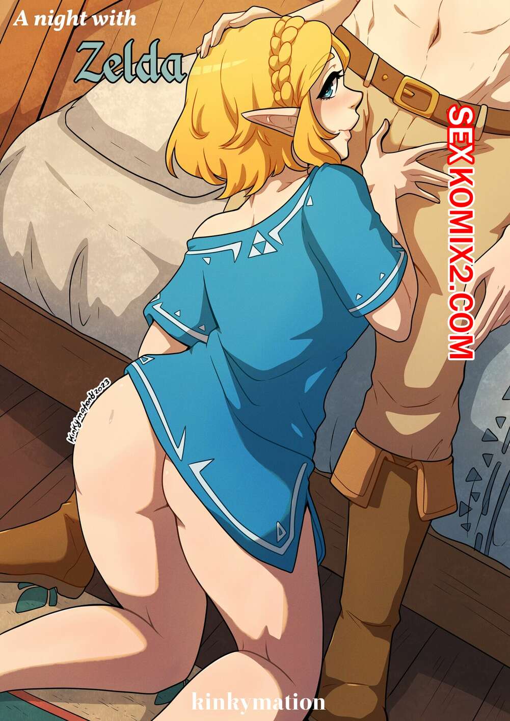 Порно комикс Legend Zelda. Ночь с Зельдой. A Night with Zelda. kinkymation