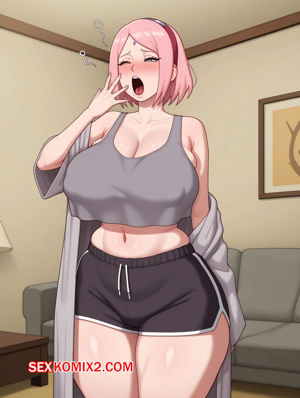 Порно комикс Наруто. Сакура и Боруто. BaldSensei