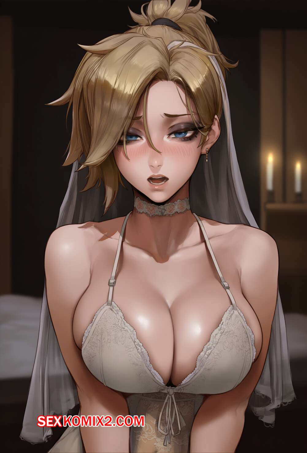 Порно комикс Overwatch. Подарок на годовщину для Мерси. Mercys Anniversary Gift. Potions