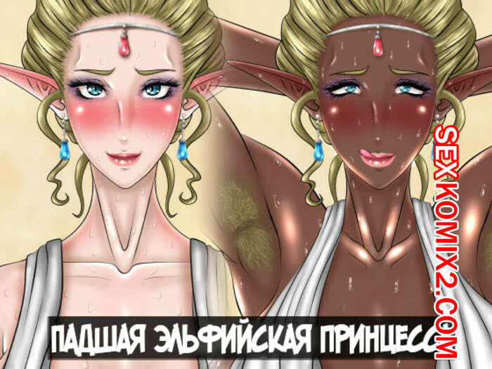 Порно комикс Падшая эльфийская принцесса. Circle Rachigai