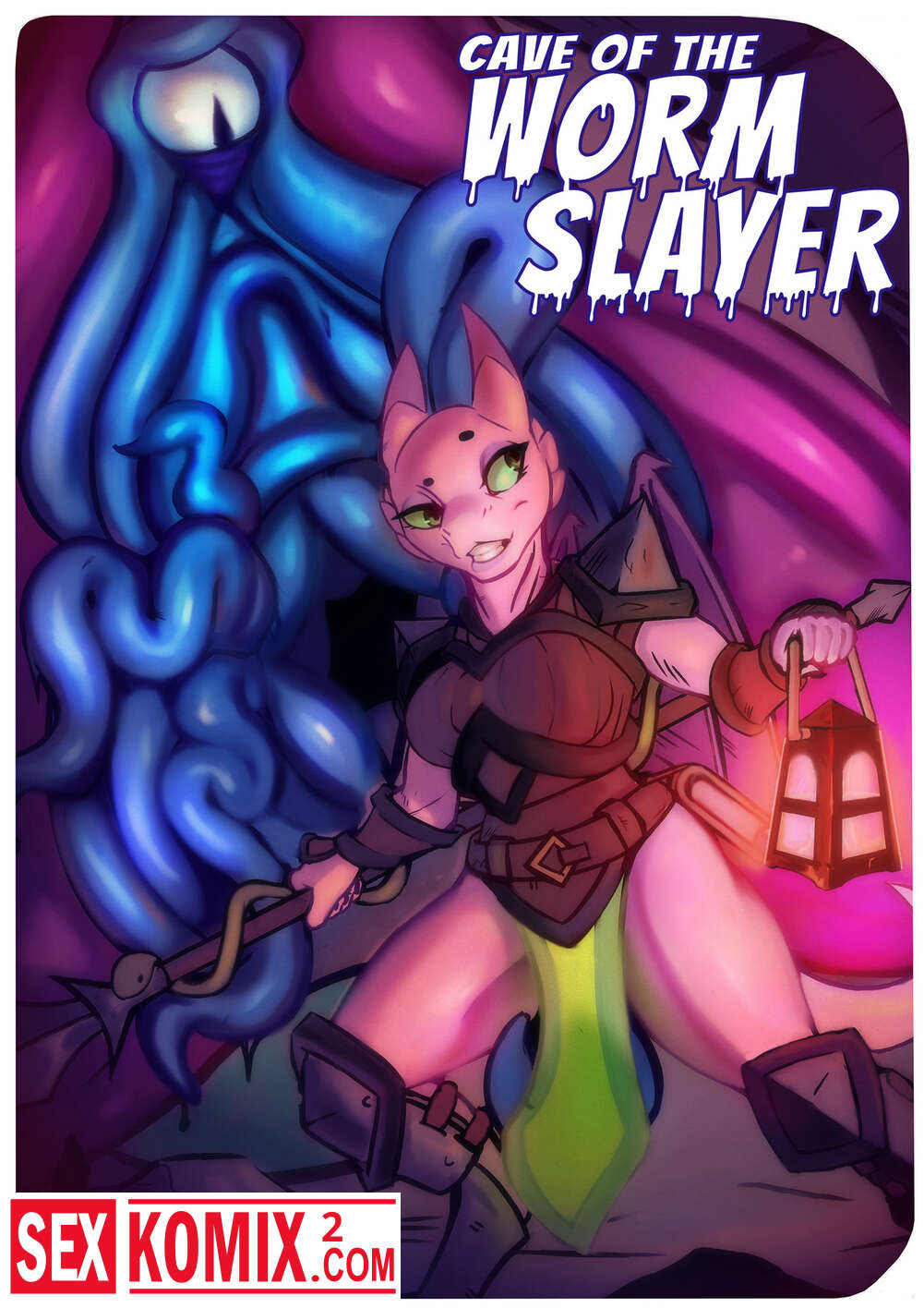 Порно комикс Пещера убийцы червей. Lutivian.