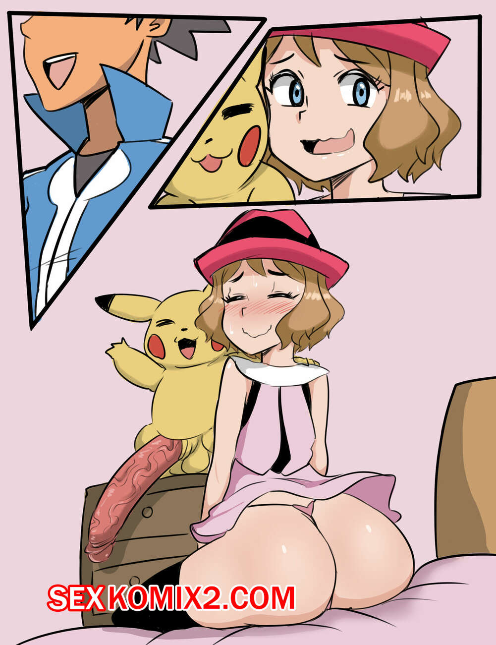 Порно комикс Pokemon. Серена и Пикачу. Serena X Pikachu. Rider117