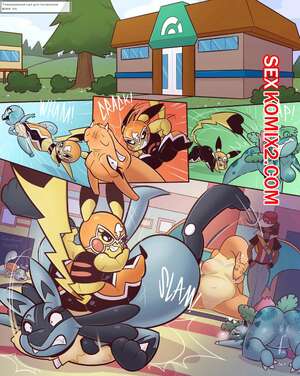 Порно комикс Pokemon. Типичный тренировочный день Чики. cobatsart
