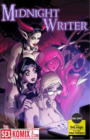 Порно комикс Полуночный писатель. One Shot. Английский.