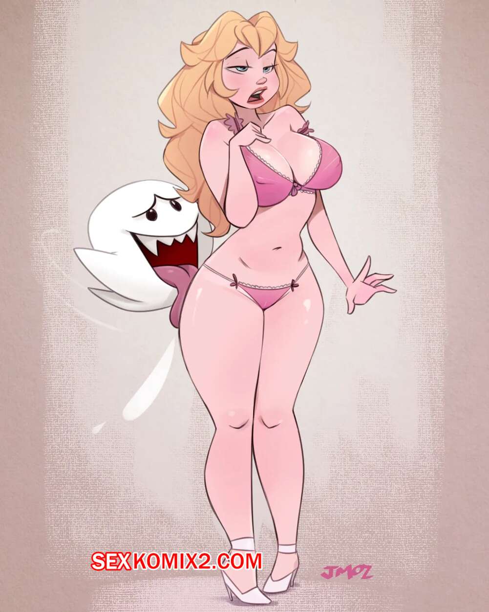 Порно комикс Princess Peach. Mario Bros. JMoz