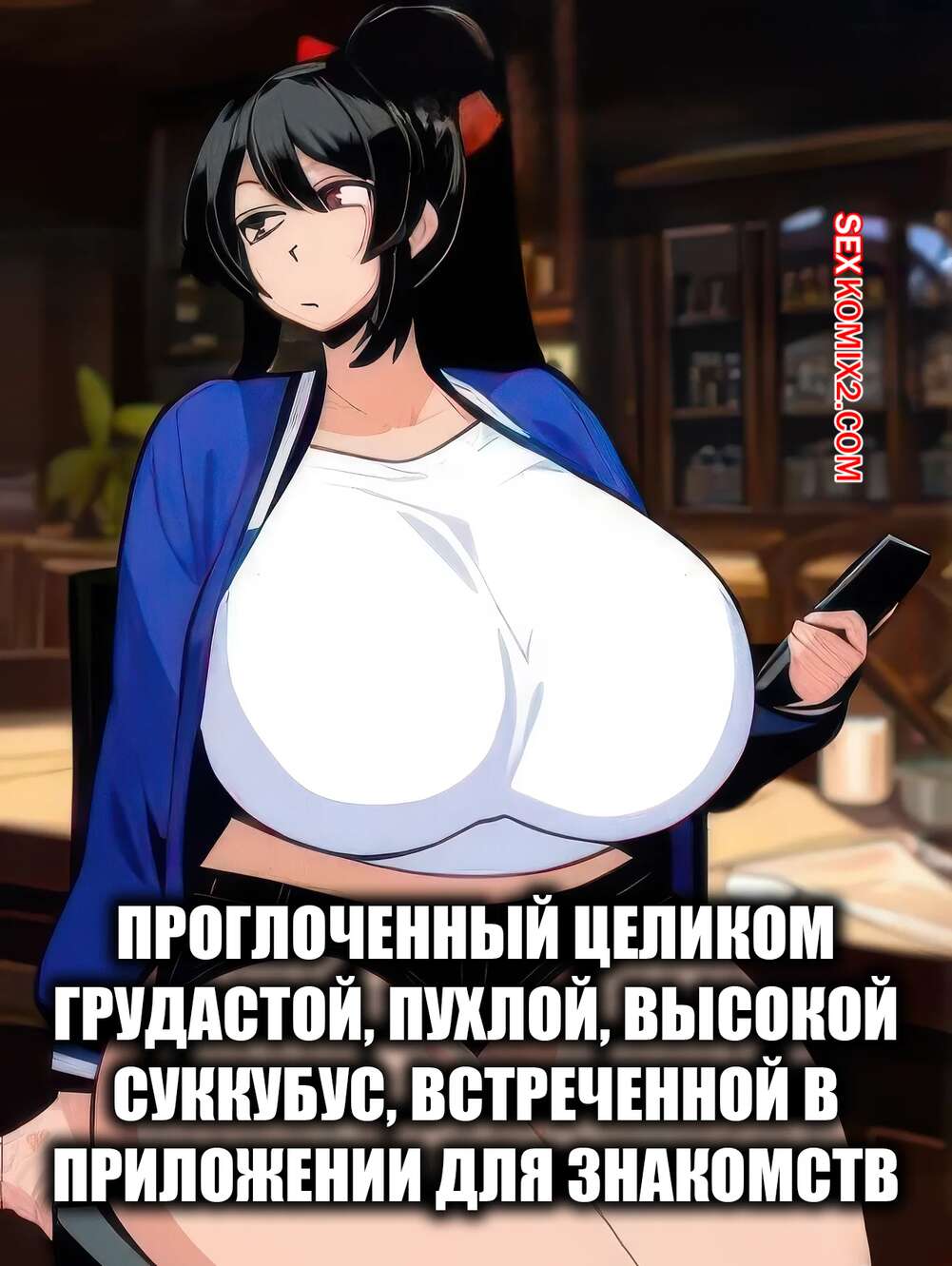 Порно комикс Проглоченный целиком грудастой, пухлой, высокой суккубус. MyuneShrinker.