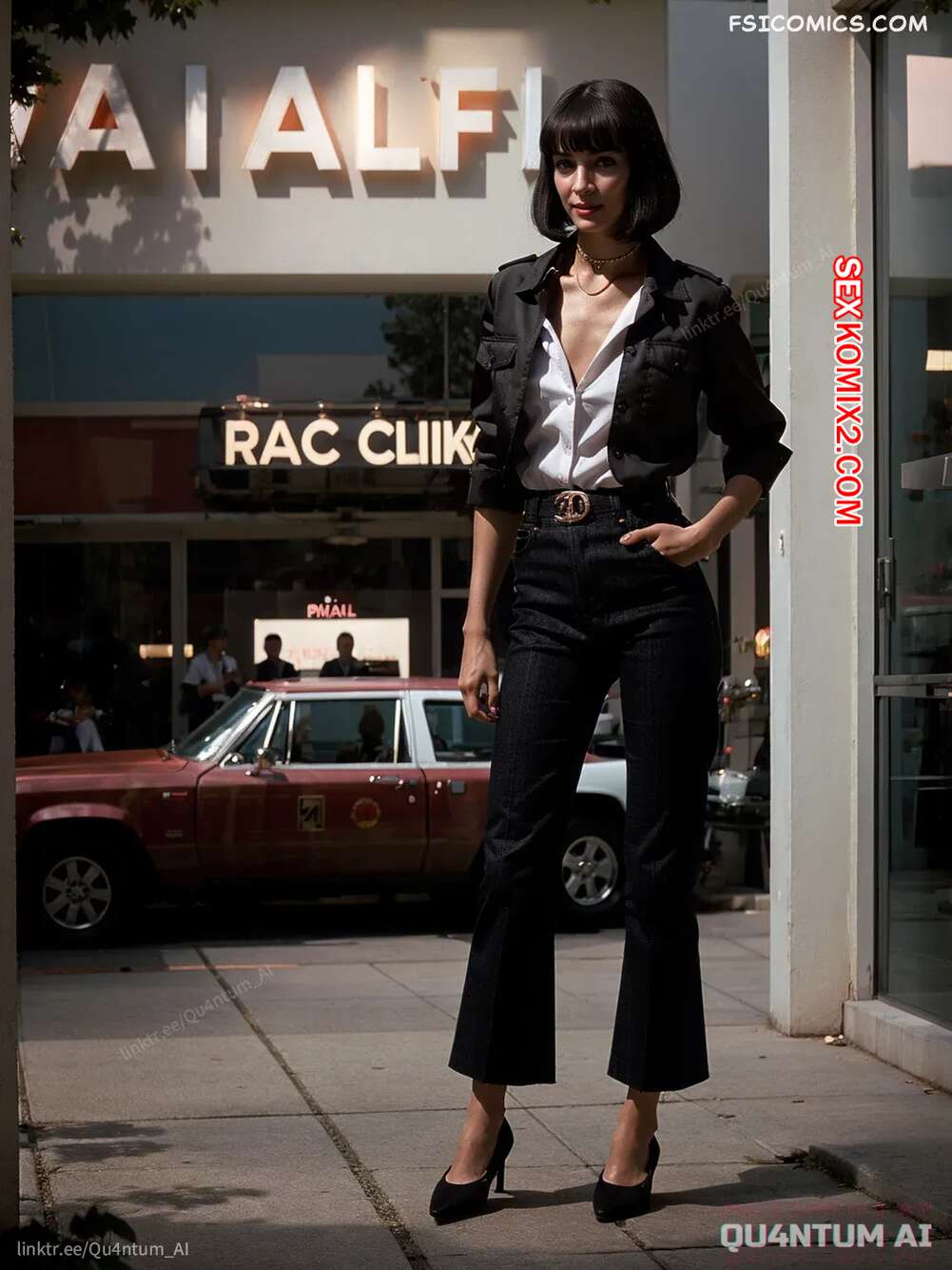 Порно комикс Uma Thurman. Mrs Mia Wallace Pulp Fiction. QuantumAI