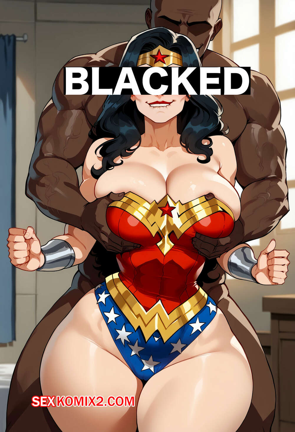 Порно комикс Wonder Woman x BBC 3. Floxin